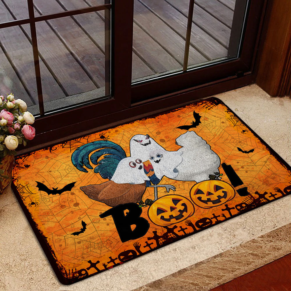 Ohaprints-Doormat-Outdoor-Indoor-Chicken-Ghost-Boo-Farm-Animal-Farmhouse-Farmer-Halloween-Holiday-Rubber-Door-Mat-1985-