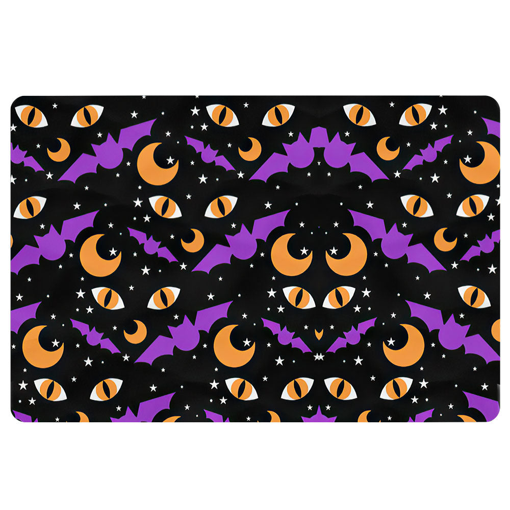 Ohaprints-Doormat-Outdoor-Indoor-Bat-Cat-Eyes-Moon-Pattern-Halloween-Holiday-Unique-Decor-Idea-Rubber-Door-Mat-1987-18'' x 30''