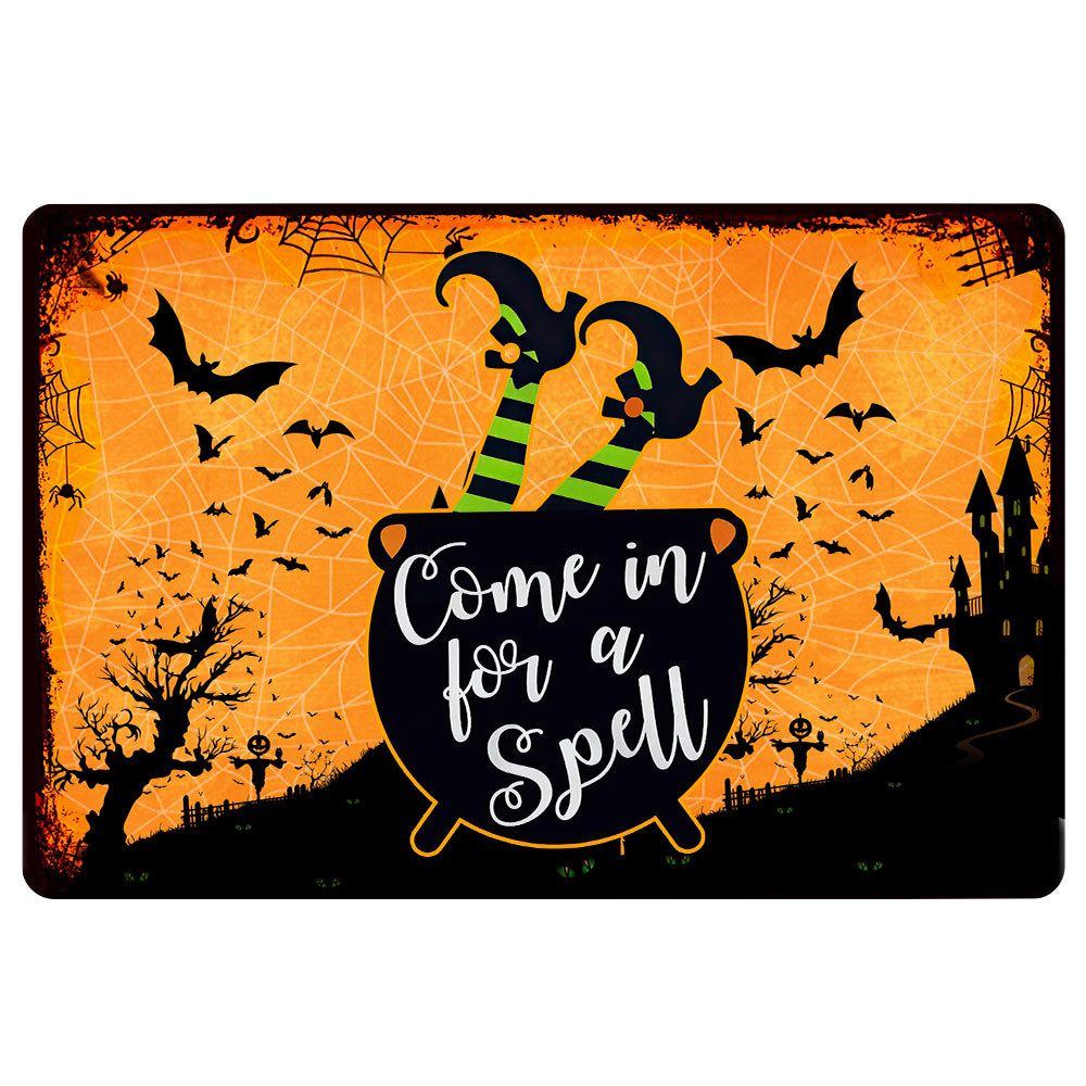 Ohaprints-Doormat-Outdoor-Indoor-Witch-Come-In-For-A-Spell-Cauldron-Halloween-Unique-Decor-Idea-Rubber-Door-Mat-1988-18'' x 30''