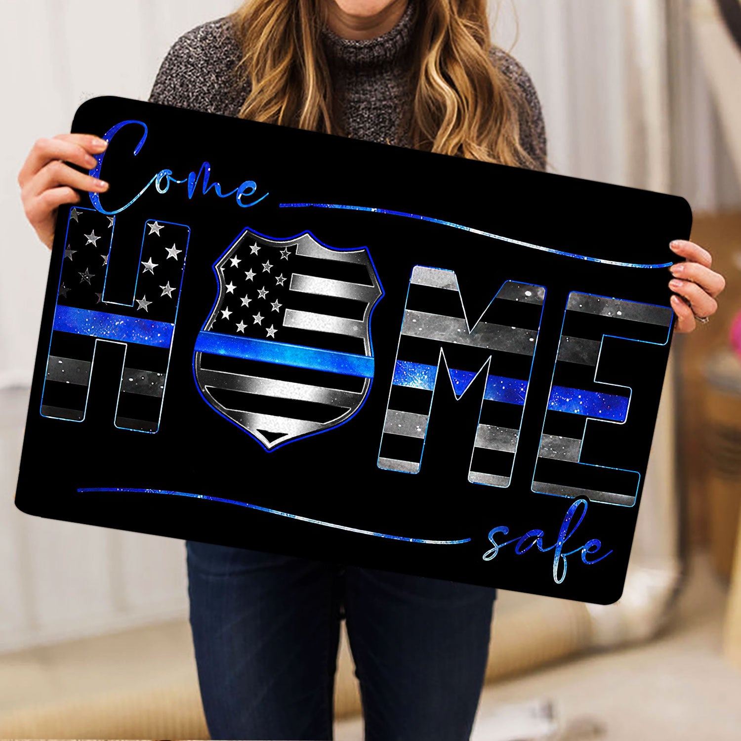 Ohaprints-Doormat-Outdoor-Indoor-Poloice-Badge-Thin-Blue-Line-Come-Home-Safe-Unique-Idea-Rubber-Door-Mat-1516-