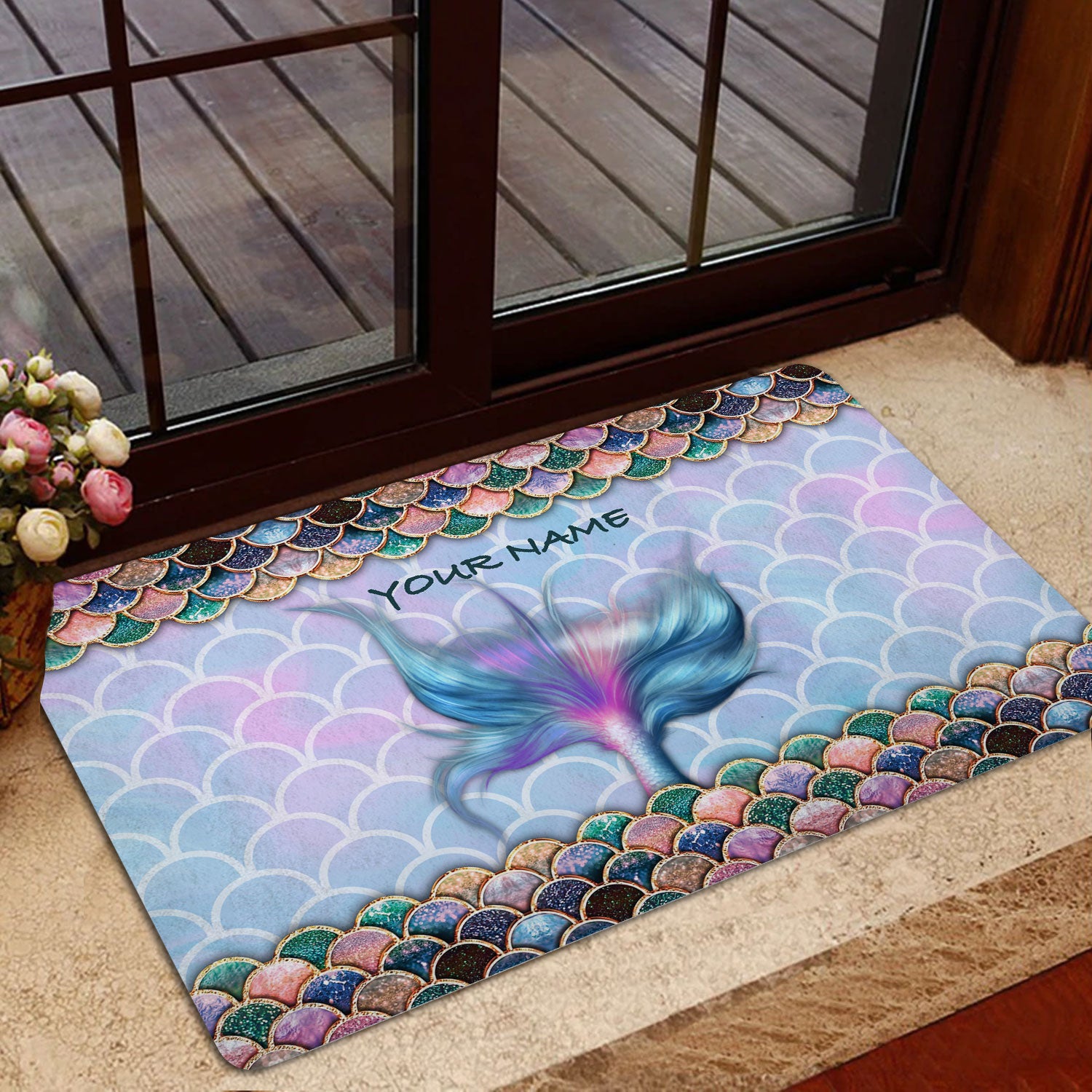 Ohaprints-Doormat-Outdoor-Indoor-Mermaid-Tail-Scale-Sea-Ocean-Lover-Custom-Personalized-Name-Rubber-Door-Mat-1519-