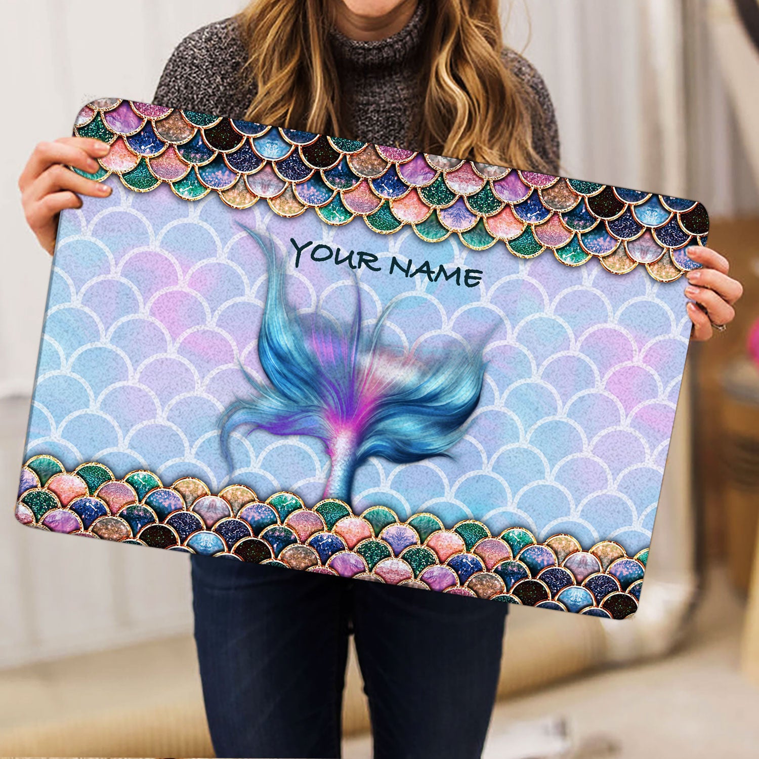 Ohaprints-Doormat-Outdoor-Indoor-Mermaid-Tail-Scale-Sea-Ocean-Lover-Custom-Personalized-Name-Rubber-Door-Mat-1519-