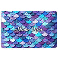 Ohaprints-Doormat-Outdoor-Indoor-Blue-Mermaid-Scale-Sea-Ocean-Lover-Custom-Personalized-Name-Rubber-Door-Mat-1520-18'' x 30''