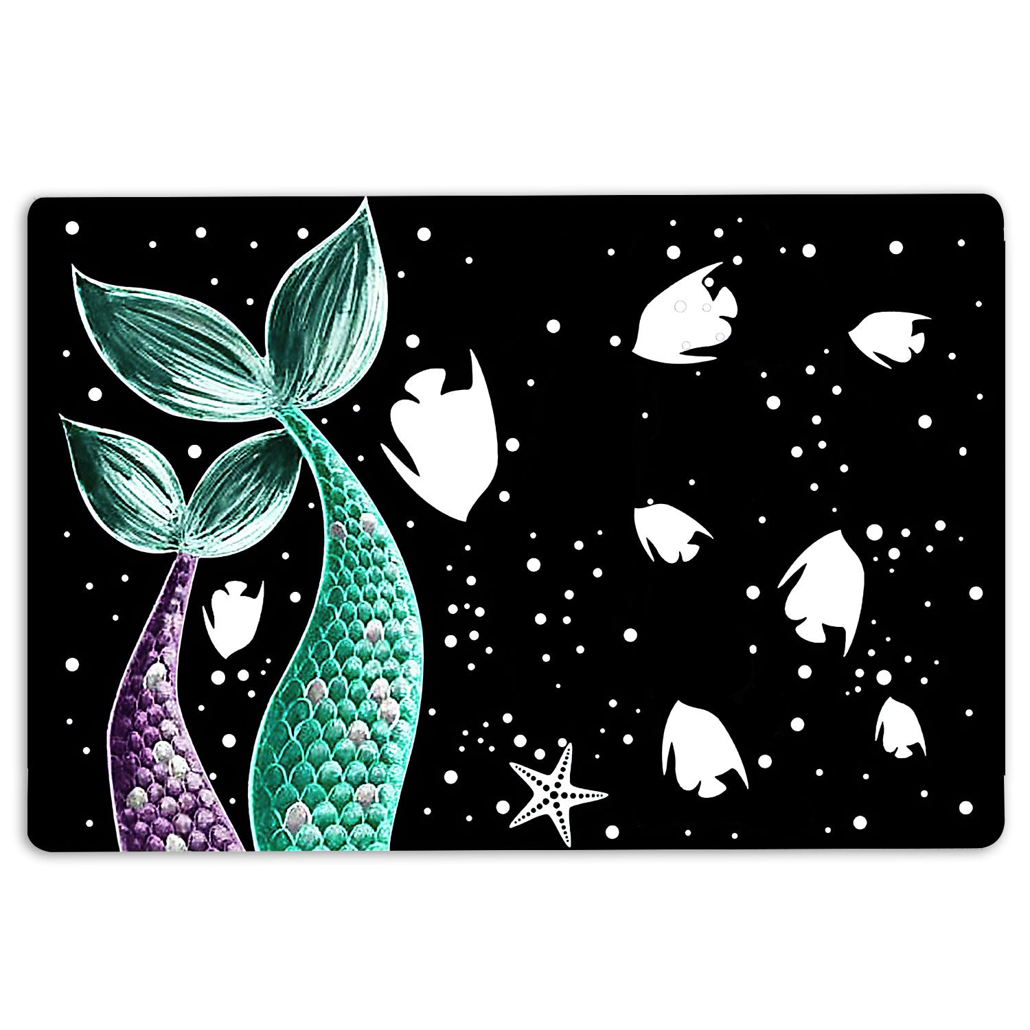 Ohaprints-Doormat-Outdoor-Indoor-Green-Mermaid-Tail-Mystery-Sea-Ocean-Lover-Unique-Idea-Black-Rubber-Door-Mat-1521-18'' x 30''