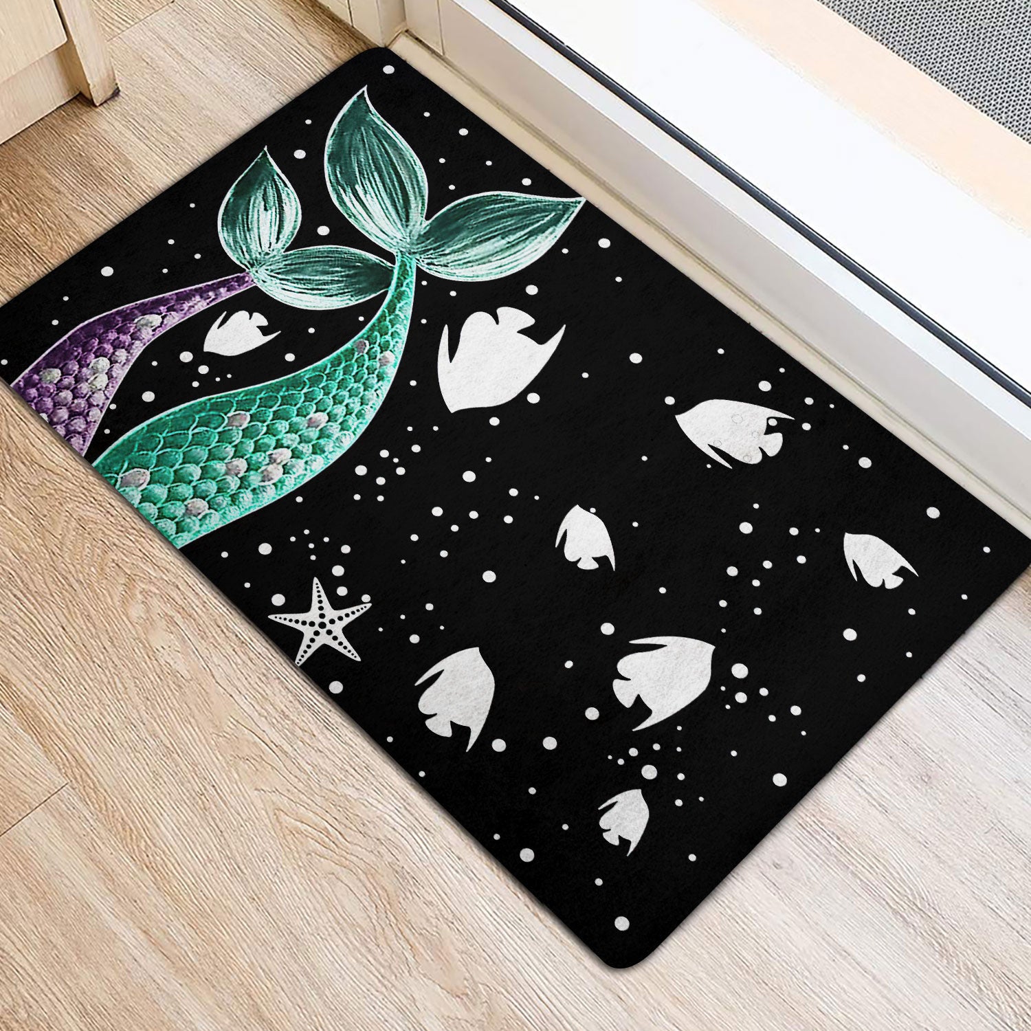 Ohaprints-Doormat-Outdoor-Indoor-Green-Mermaid-Tail-Mystery-Sea-Ocean-Lover-Unique-Idea-Black-Rubber-Door-Mat-1521-