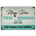 Ohaprints-Doormat-Outdoor-Indoor-Tipsy-Mermaid-Saloon-Sea-Ocean-Custom-Personalized-Name-Number-Rubber-Door-Mat-1523-18'' x 30''