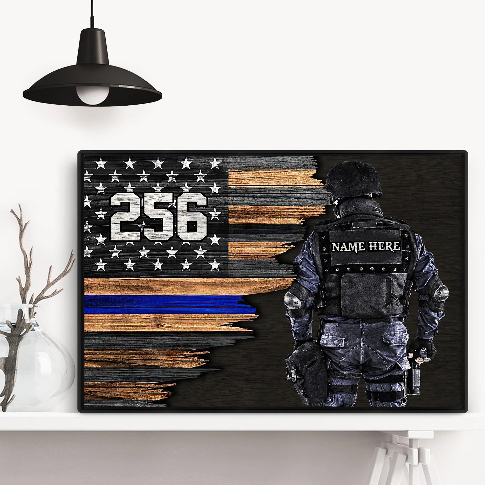  Thin Blue Line Wall Art Print - Law Enforcement Prints - Police  Officer Gifts - Police Academy Graduation - Police Officer Wall Decor - Law  Enforcement Appreciation Gift - 8x10 unframed print: Posters & Prints