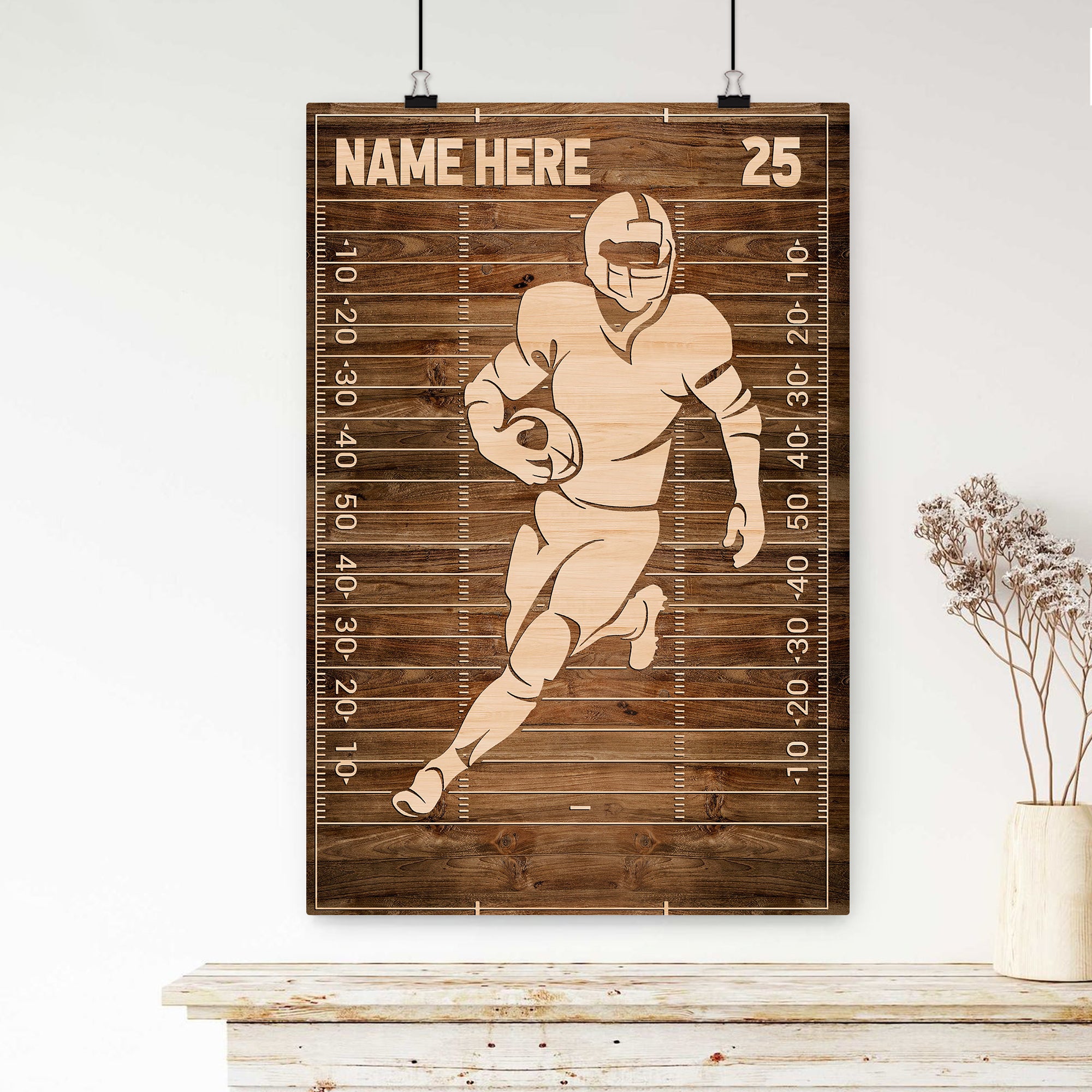 Canvas Print - Custom Football Player