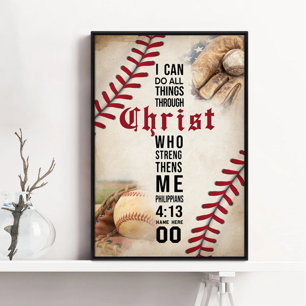 Personalized Baseball Poster & Canvas, Baseball Fire Break Through The -  OhaPrints