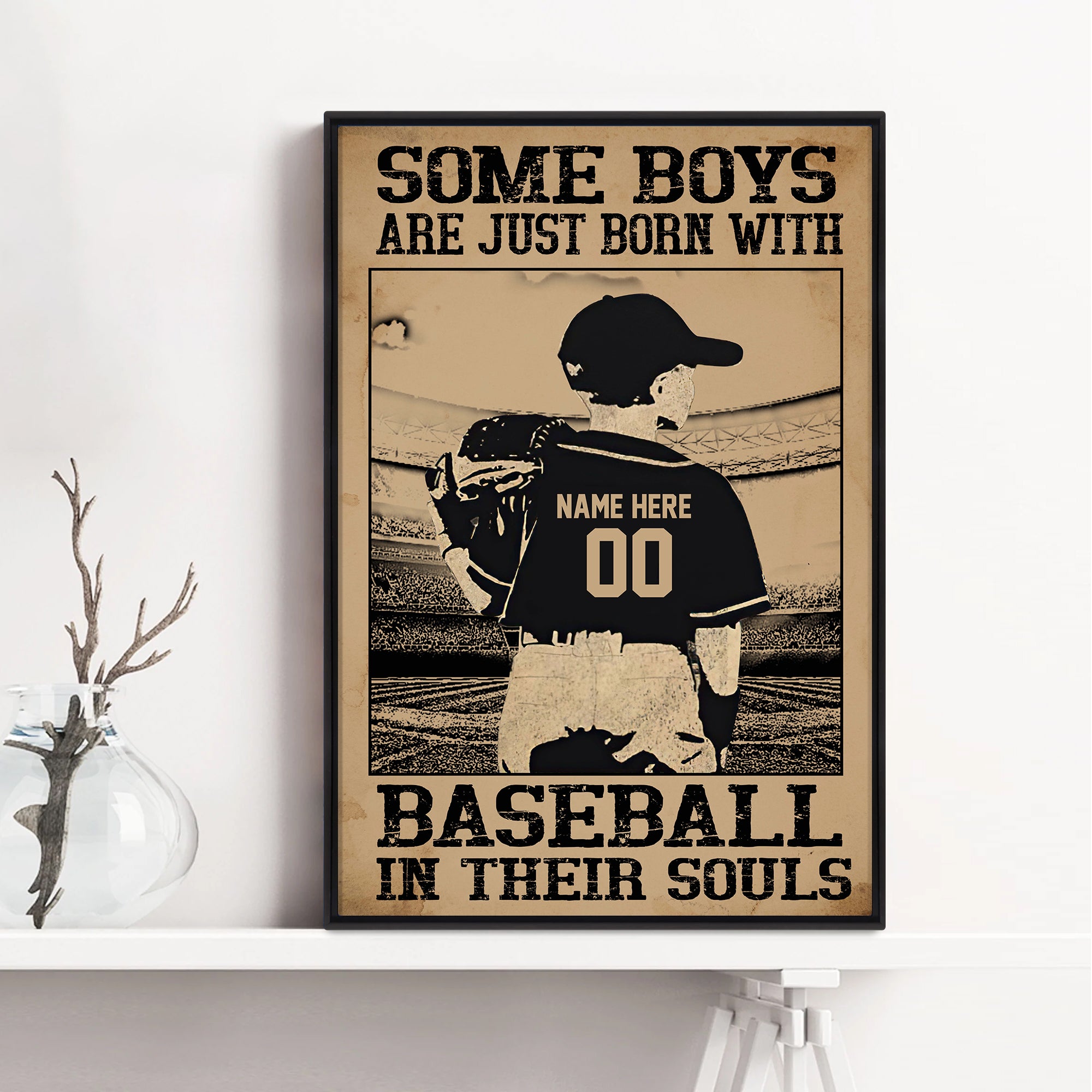 Personalized Baseball Father's Day Gift With Easel