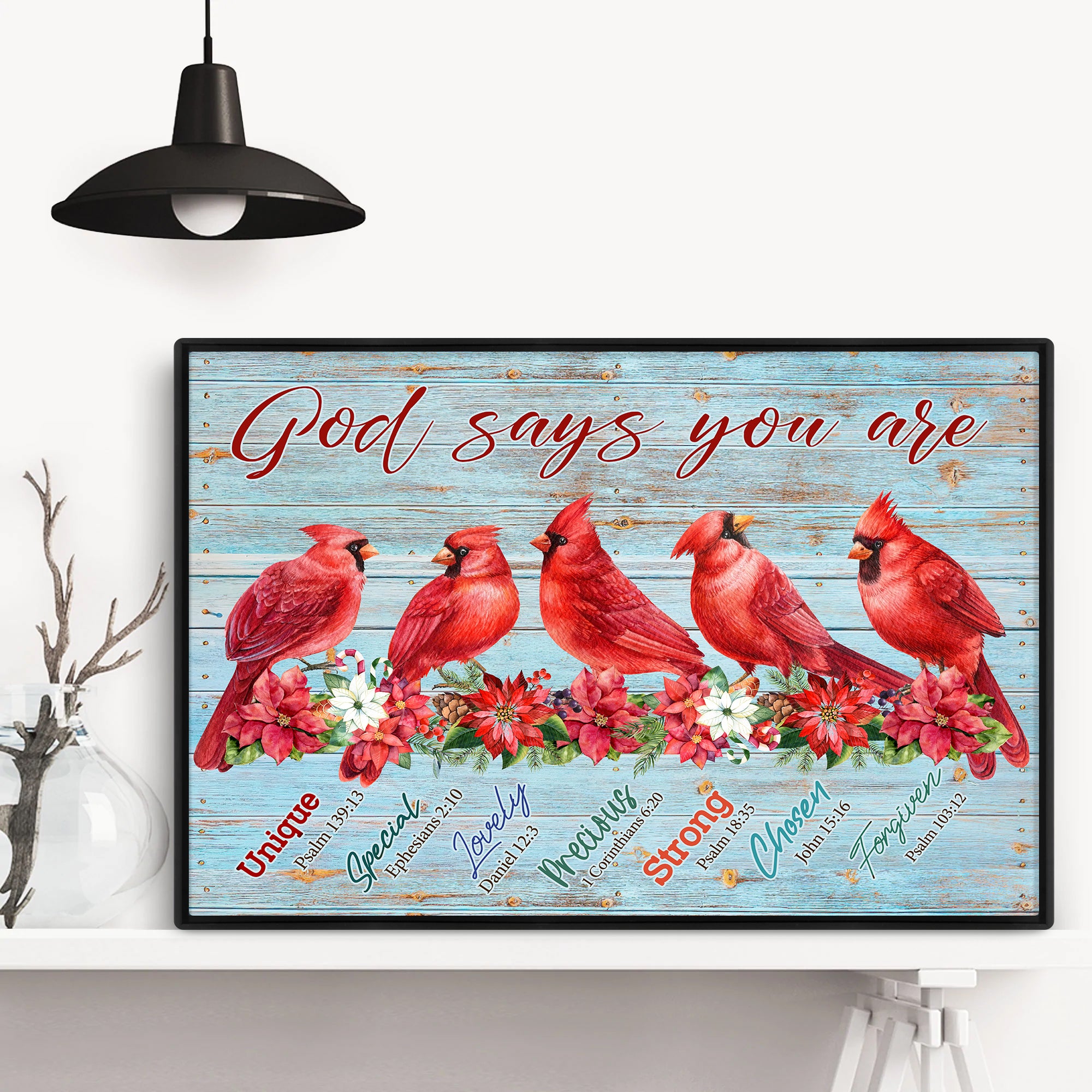 Cardinal Poster & Canvas, God Says You Are Wall Art, Home Decor, Mothe -  OhaPrints