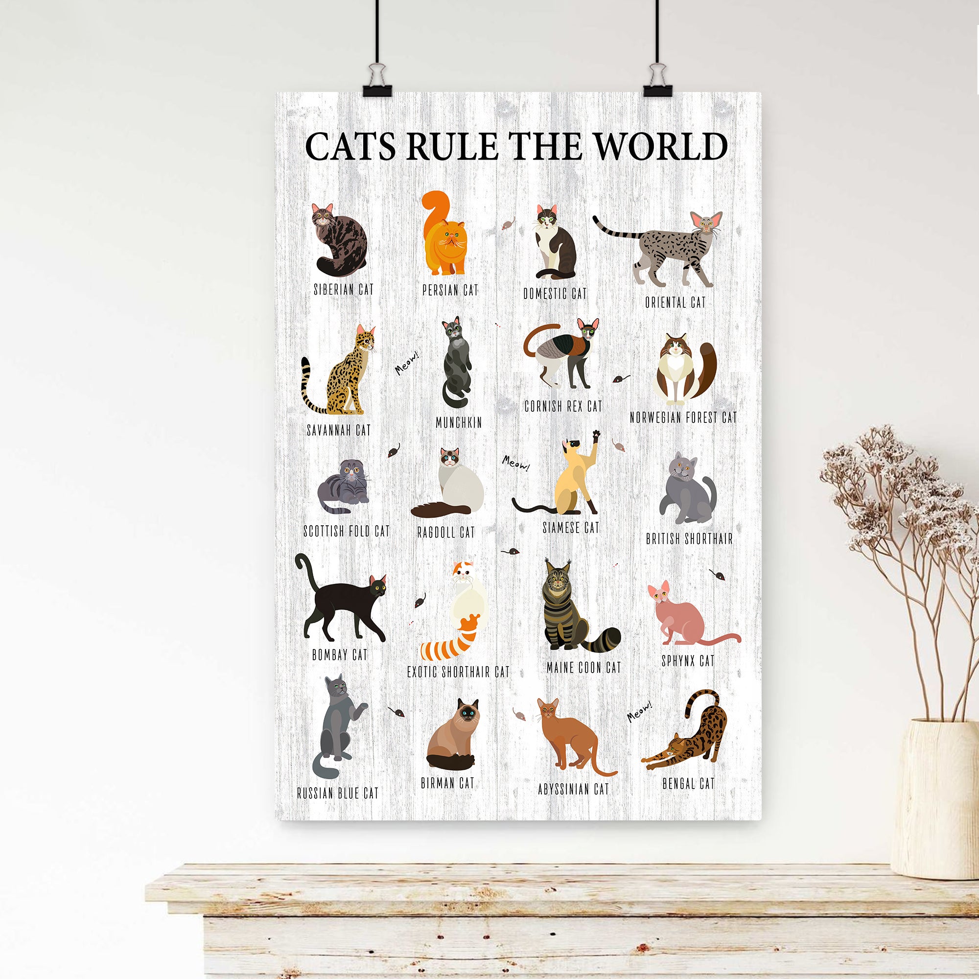 Cat Poster & Canvas, The Cat Rules - Wall Art, Home Decor For Cat Mom, -  OhaPrints