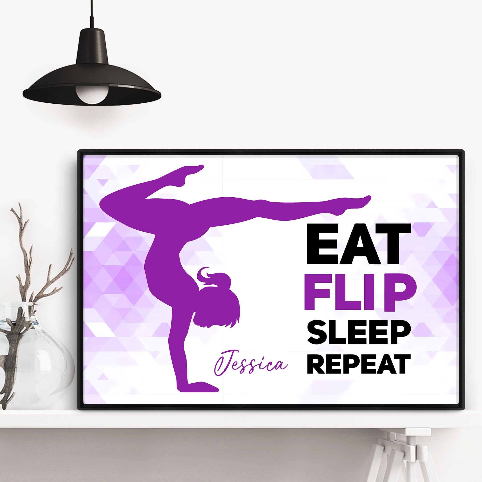 Eat, sleep, gymnastics, repeat - gymnastics, gymnast | Poster