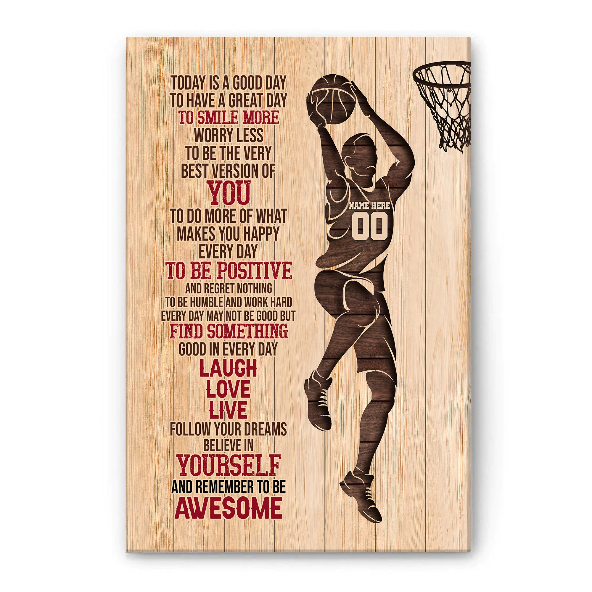 Personalized Basketball Poster-Gifts For Basketball Lover