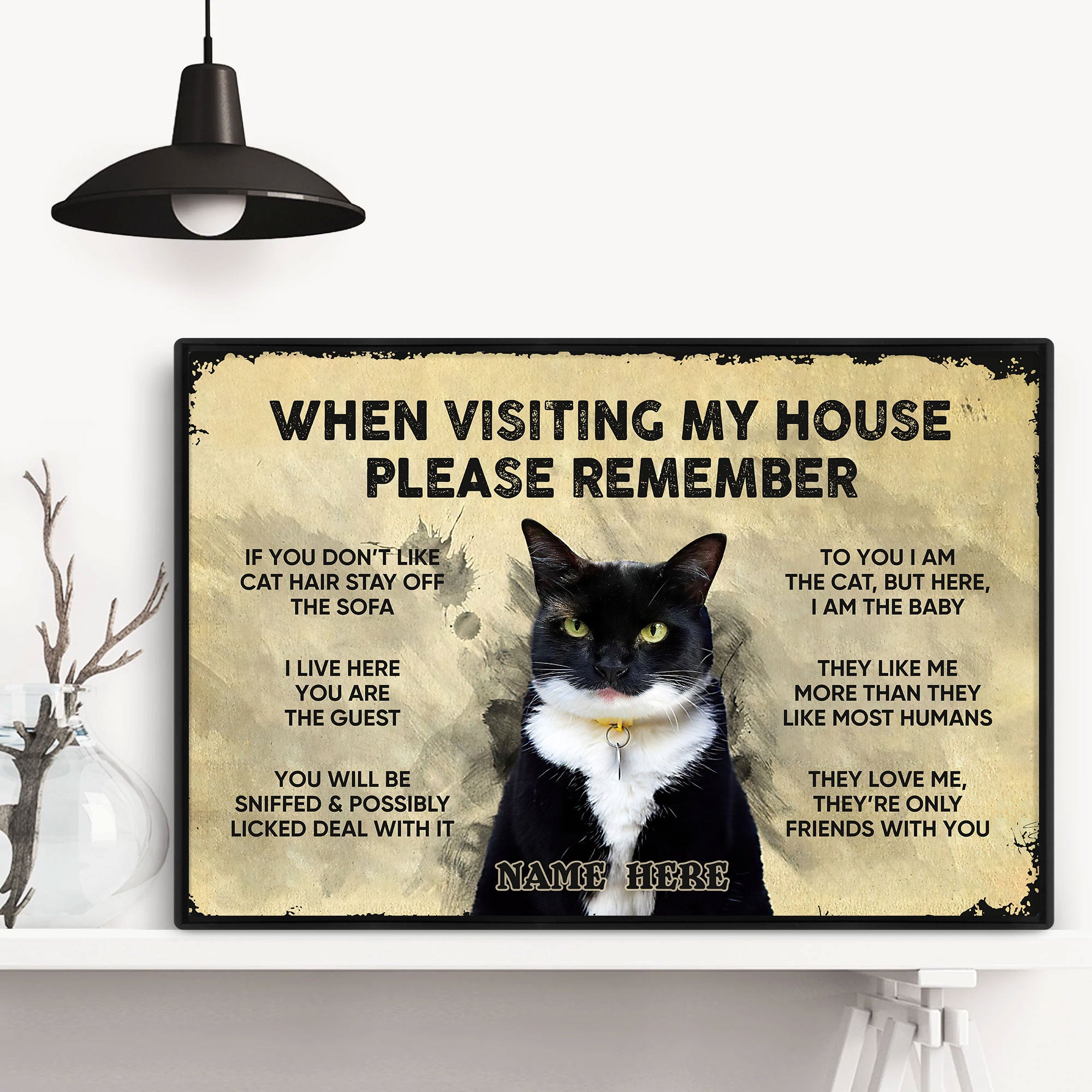 Cat Poster & Canvas, The Cat Rules - Wall Art, Home Decor For Cat Mom, -  OhaPrints