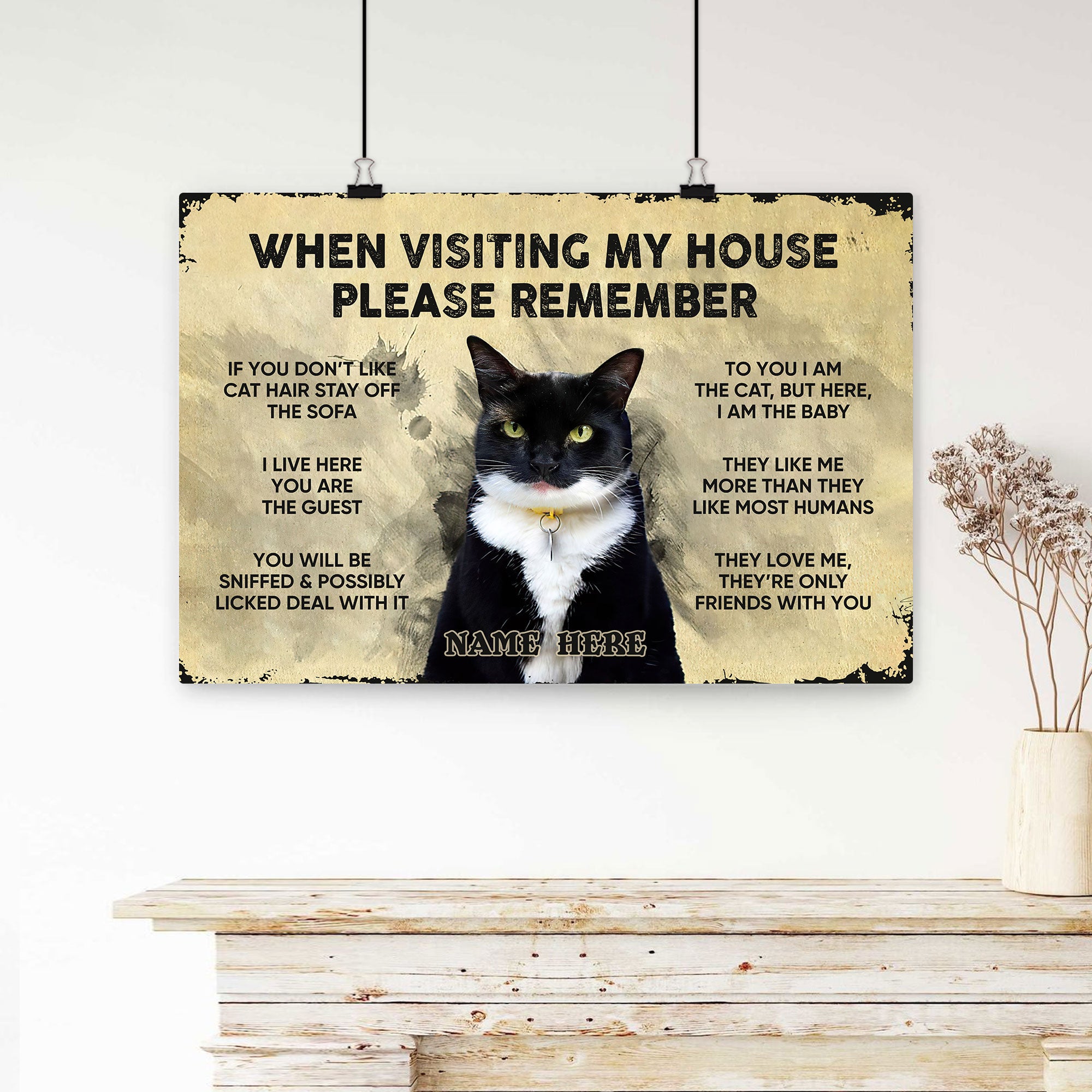 Cat Poster & Canvas, The Cat Rules - Wall Art, Home Decor For Cat Mom, -  OhaPrints