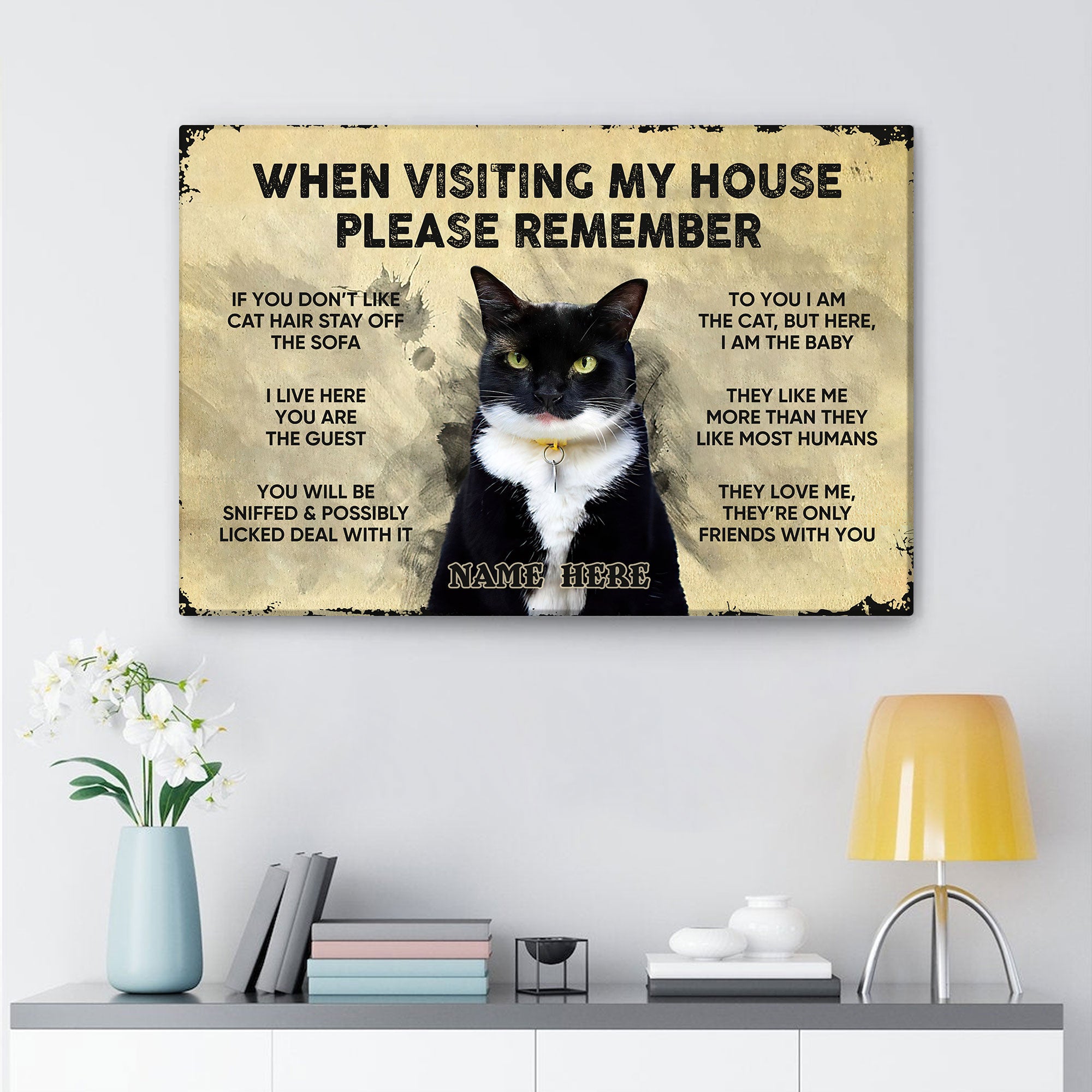 Cat Poster & Canvas, The Cat Rules - Wall Art, Home Decor For Cat Mom, -  OhaPrints