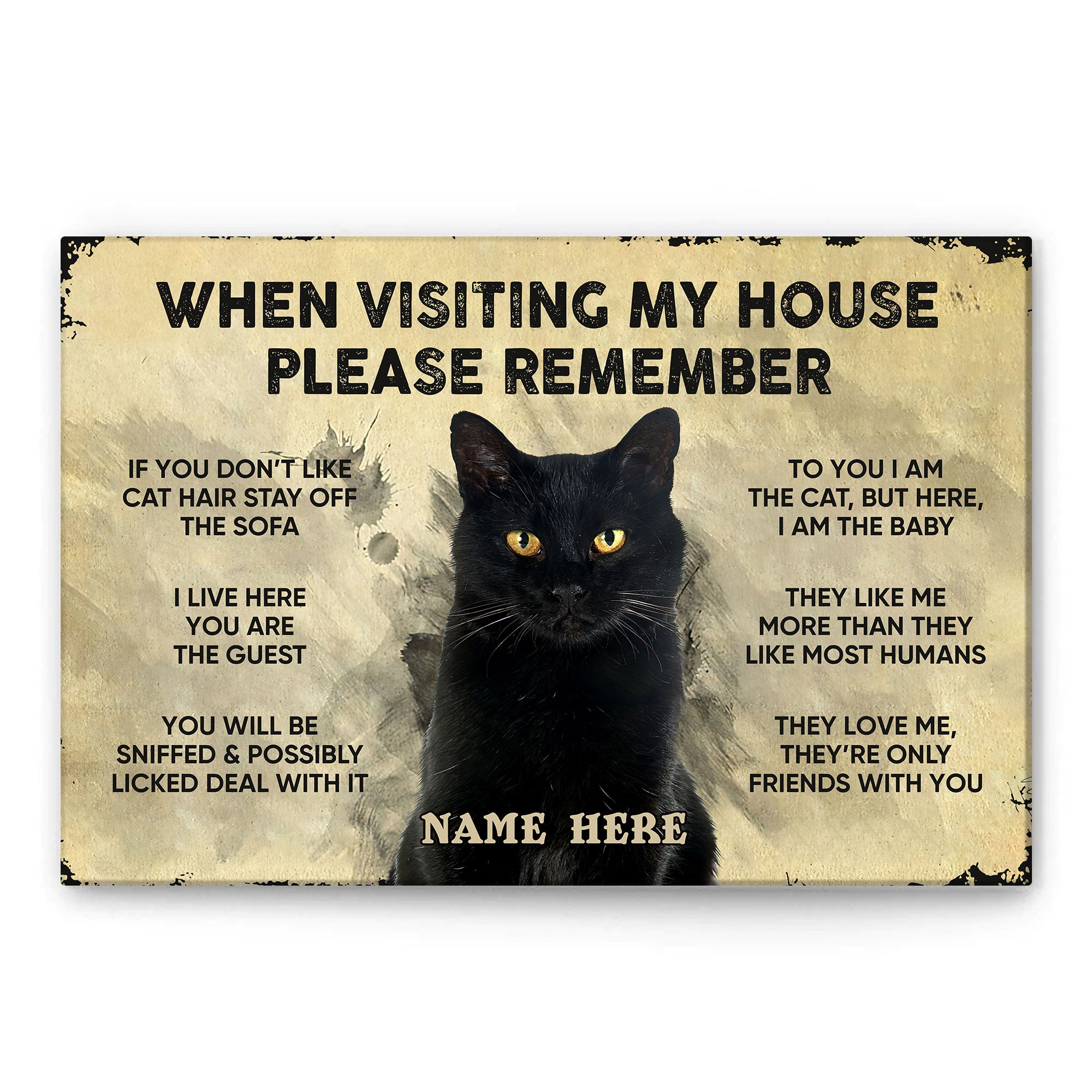 Cat Poster & Canvas, The Cat Rules - Wall Art, Home Decor For Cat Mom, -  OhaPrints