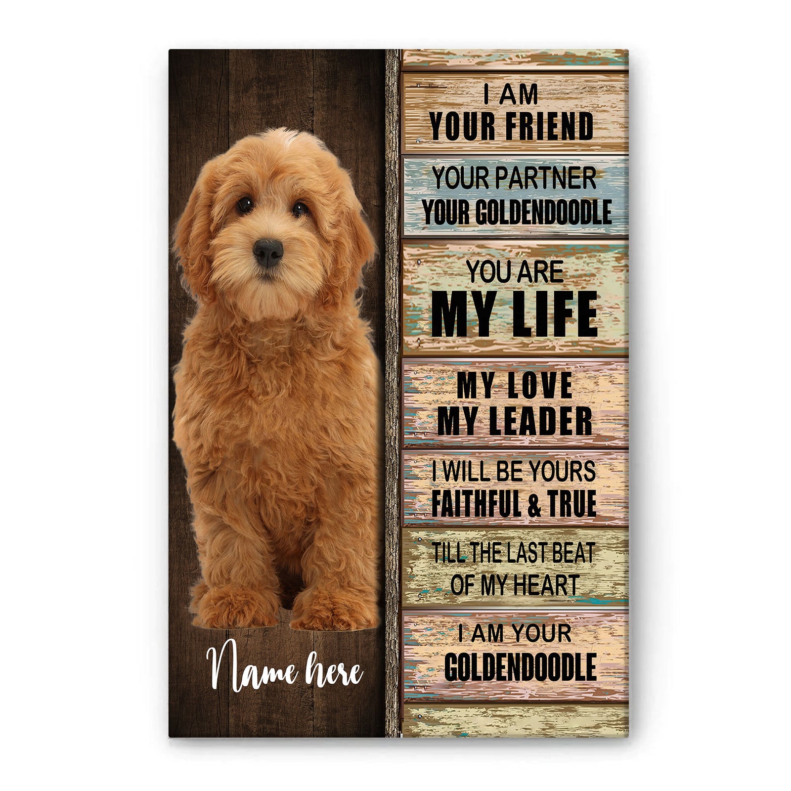 Happy Mothers Day Dog Mom Personalized Gift For Dog Mom I Am Your Friend  Your Partner - Oh Canvas