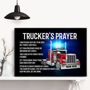  Truck Driver Wall Poster Truckers Prayer Keep Me Safe