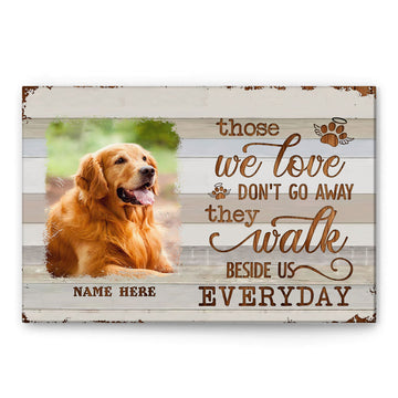 (Photo Inserted) Personalized Dog Memorial Poster & Canvas, Memorial Sayings For Loss Of - Wall Art, Date Home Decor For Memorial Dog, Pet Loss Gifts