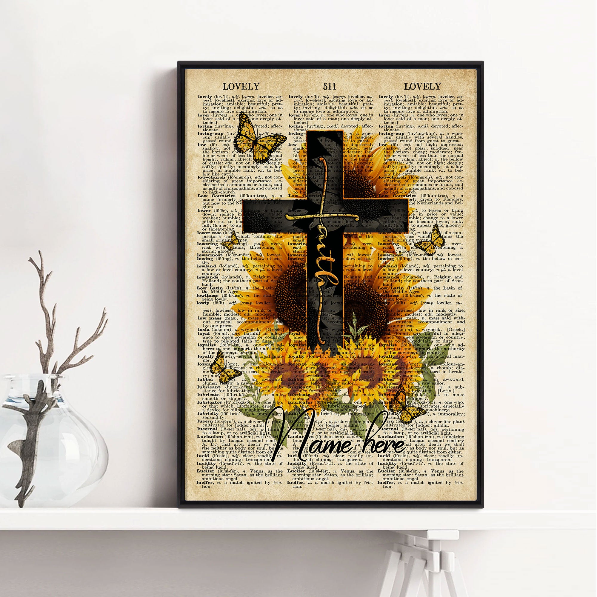 Sunflower Painting Mini Canvas with easel, Sunflower Gifts by