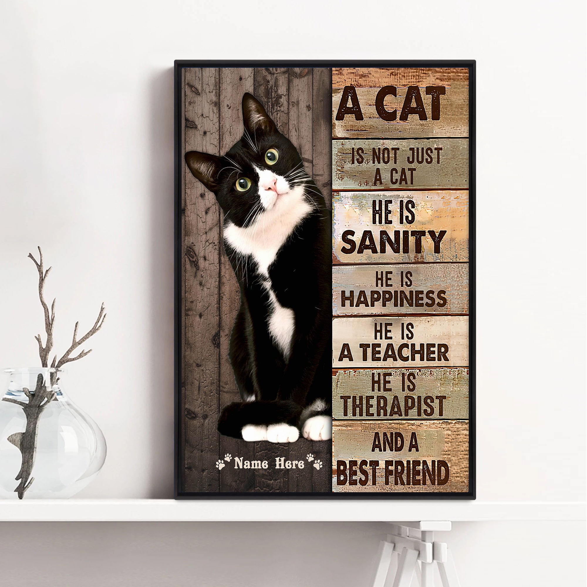 Cat Poster & Canvas, The Cat Rules - Wall Art, Home Decor For Cat Mom, -  OhaPrints