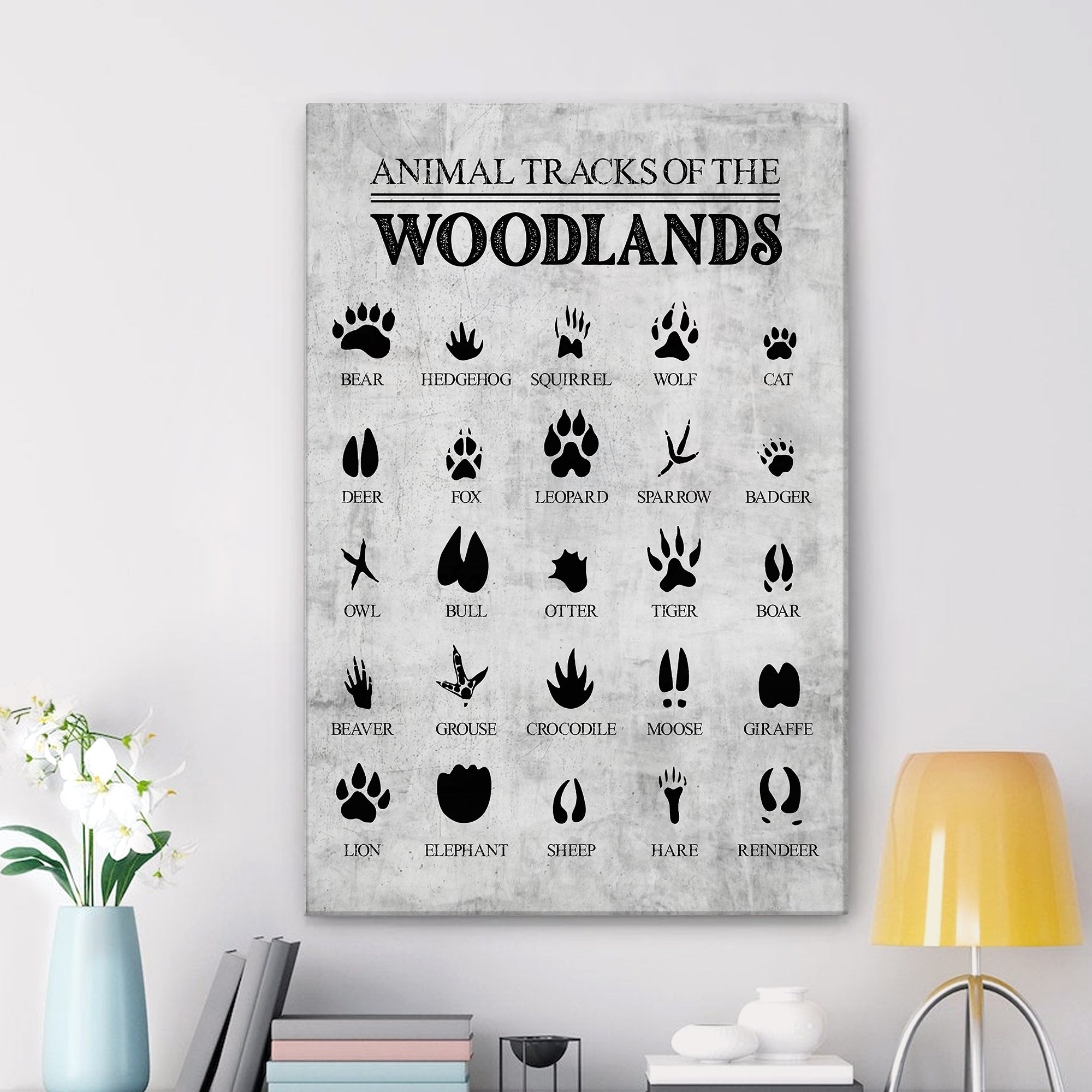 Animal Tracks Print, Woodland Animal Prints, Outdoor Adventure Kids Art,  Woodland Nursery Decor, Woodland Nursery, Woodland Art Print, Animal