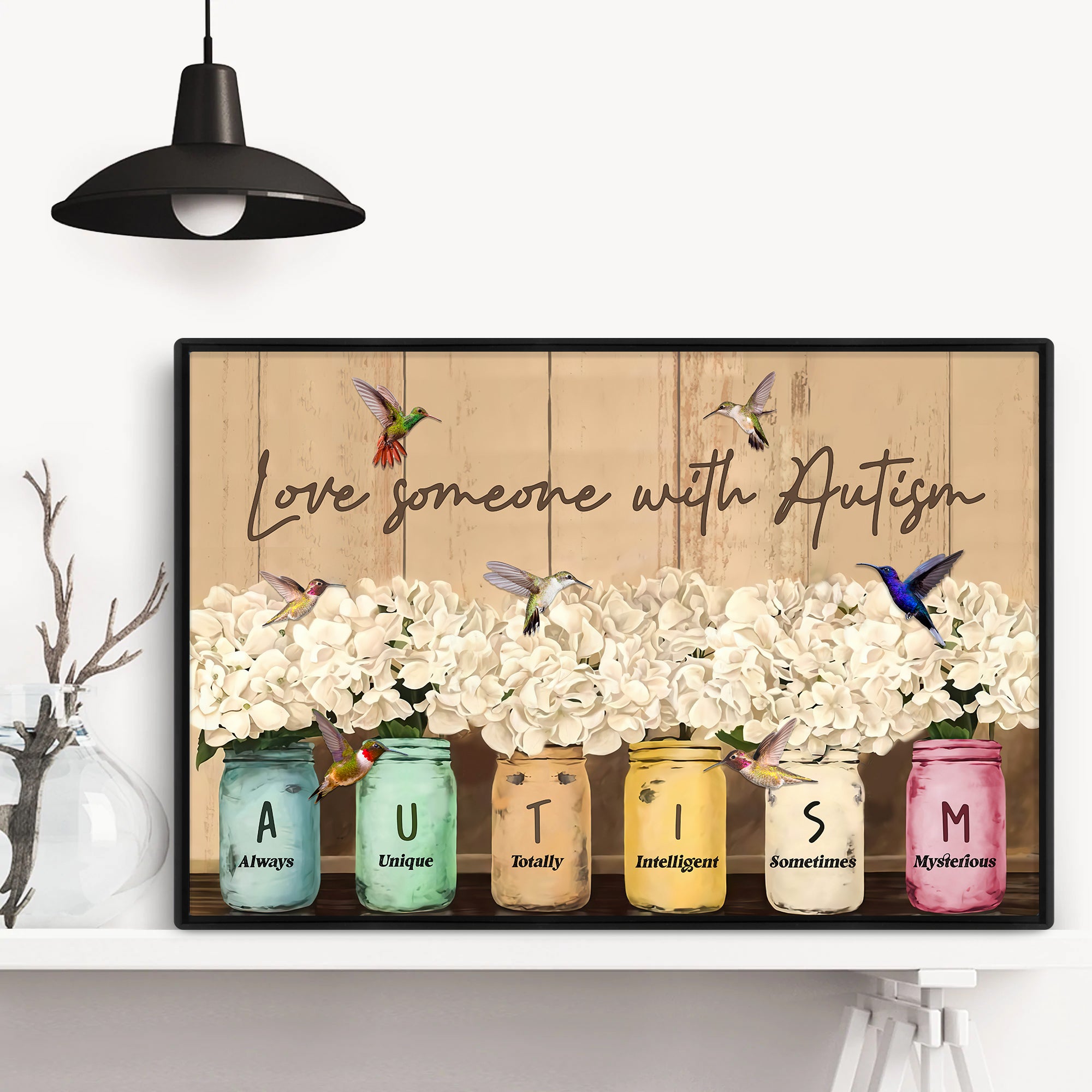 Autism Poster & Canvas, Love Someone With Autism Wall Art, Home Decor