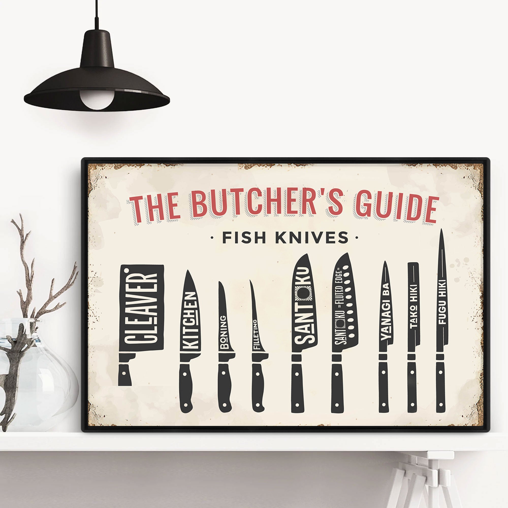 Butcher's Knives Guide Art: Canvas Prints, Frames & Posters