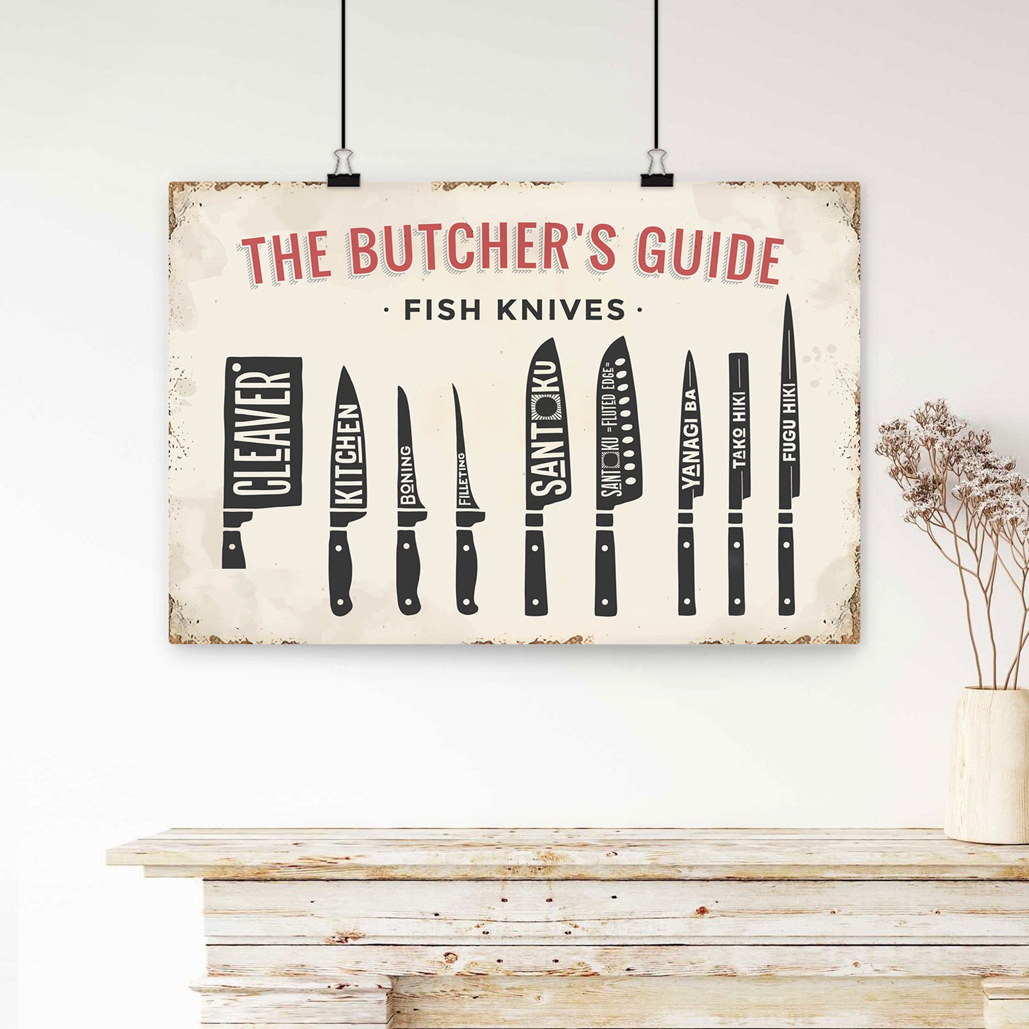 Butcher's Knives Guide Art: Canvas Prints, Frames & Posters