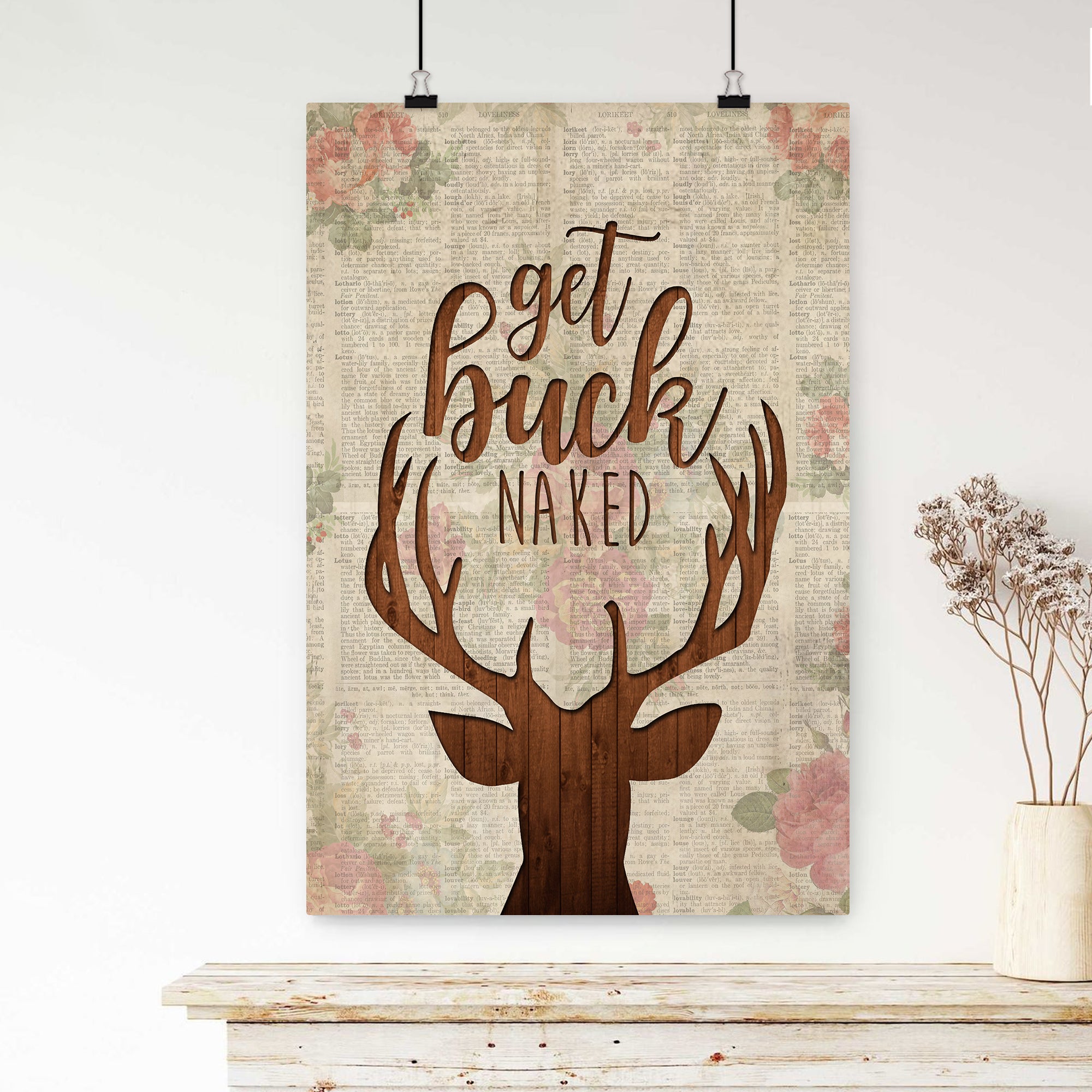 Modern Buck Art Print, Stylish Deer Poster