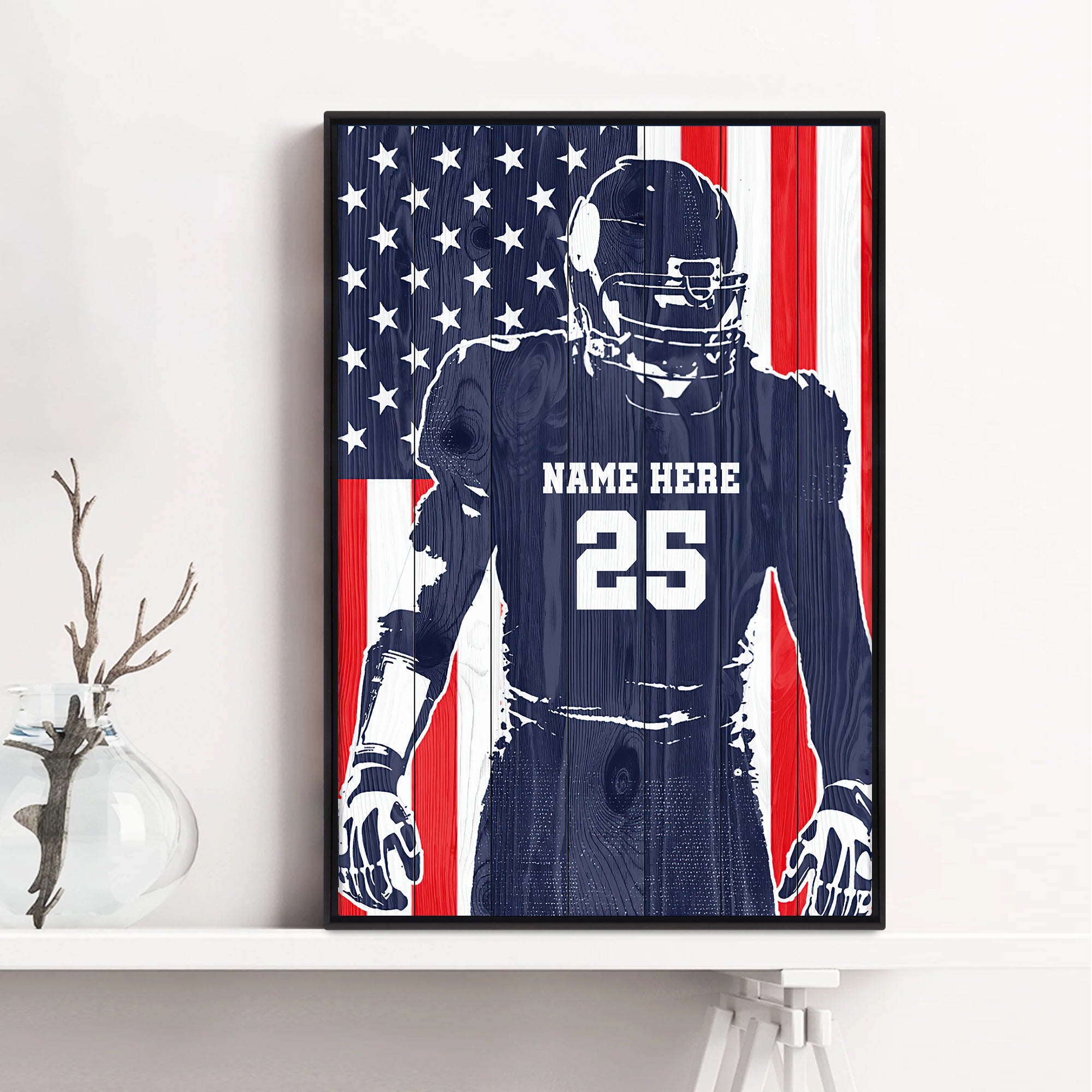 Canvas Print - Custom Football Player