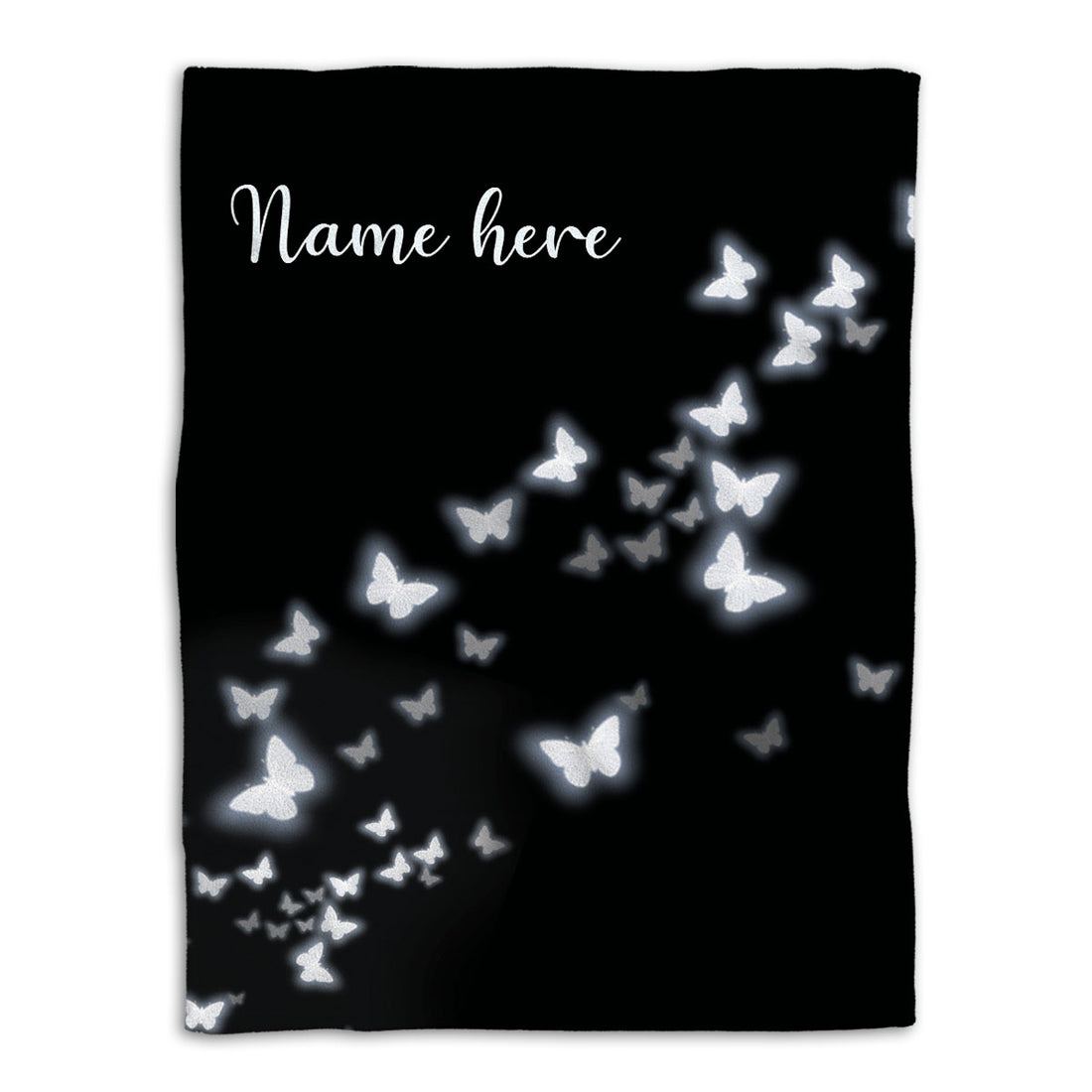 Ohaprints-Fleece-Sherpa-Blanket-Beautiful-Butterfly-Light-Dream-Custom-Personalized-Name-Soft-Throw-Blanket-1119-Fleece Blanket