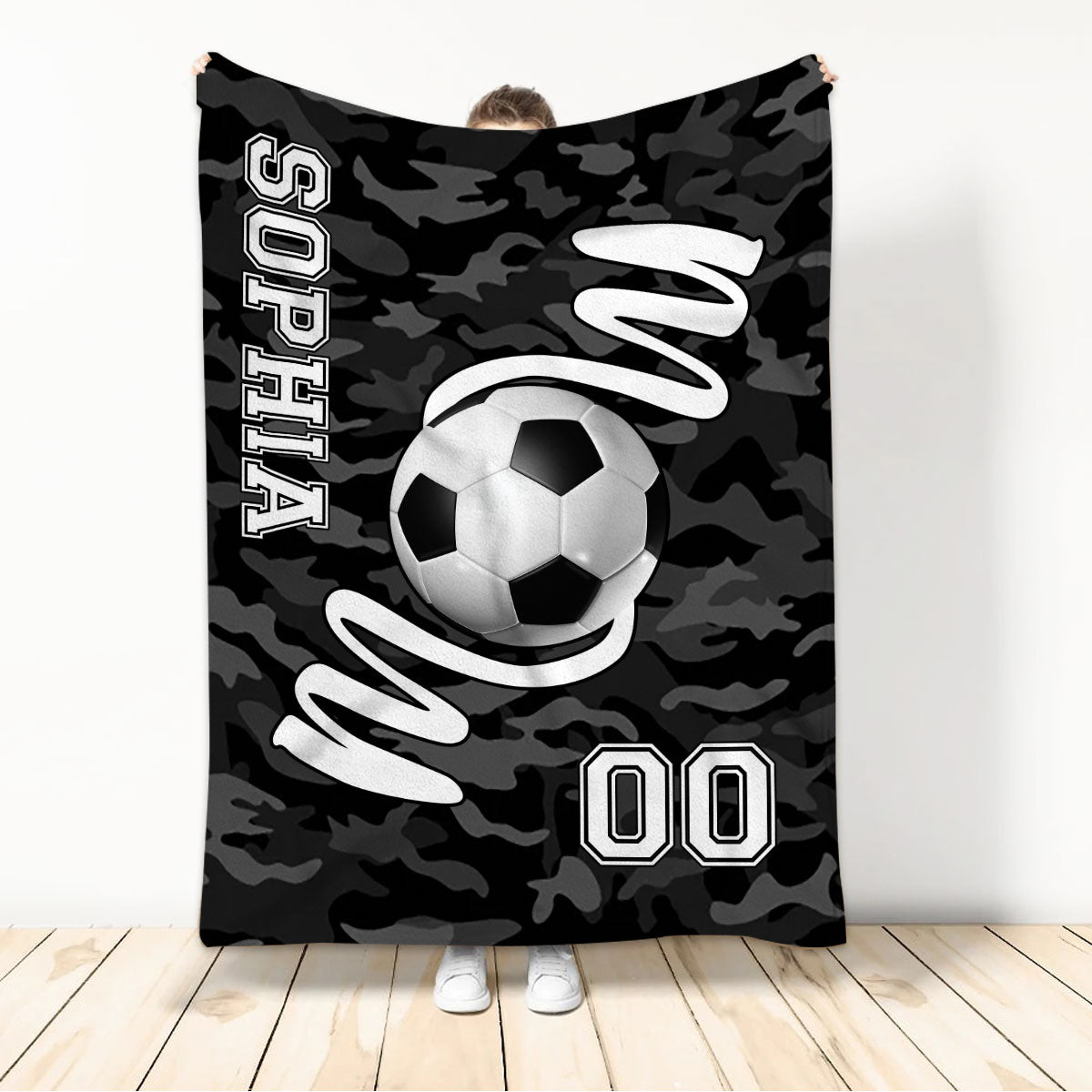 Ohaprints-Fleece-Sherpa-Blanket-Soccer-Mom-Life-Custom-Personalized-Name-Number-Soft-Throw-Blanket-638-Sherpa Blanket