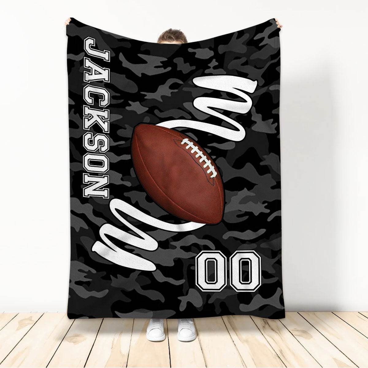 Ohaprints-Fleece-Sherpa-Blanket-American-Football-Gift-For-Son-Boy-Men-Custom-Personalized-Name-Number-Soft-Throw-Blanket-649-Sherpa Blanket