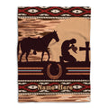 Ohaprints-Fleece-Sherpa-Blanket-Horse-Lover-Pray-Gift-For-Western-Cowboy-Cowgirl-Custom-Personalized-Name-Soft-Throw-Blanket-646-Fleece Blanket