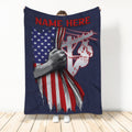 Ohaprints-Fleece-Sherpa-Blanket-Lineman-Electrician-Patriotic-Us-America-Flag-Gift-Custom-Personalized-Name-Soft-Throw-Blanket-1142-Sherpa Blanket