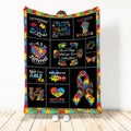 Ohaprints-Fleece-Sherpa-Blanket-Autism-Awareness-Asd-It'S-Ok-Different-Patchwork-Pattern-Support-Gift-Soft-Throw-Blanket-718-Sherpa Blanket