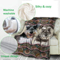 Ohaprints-Fleece-Sherpa-Blanket-Miniature-Schnauzer-Dog-Mandala-Pattern-Unique-Gift-For-Dog-Pet-Lover-Soft-Throw-Blanket-347-Fleece Blanket