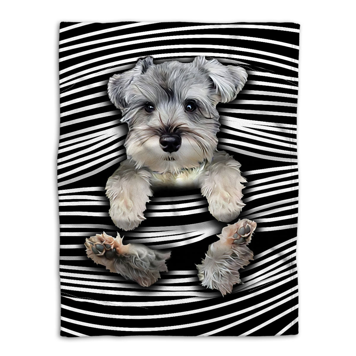 Ohaprints-Fleece-Sherpa-Blanket-Cute-Miniature-Schnauzer-Dog-Love-Schnauzer-Unique-Gift-For-Dog-Pet-Lover-Soft-Throw-Blanket-342-Fleece Blanket