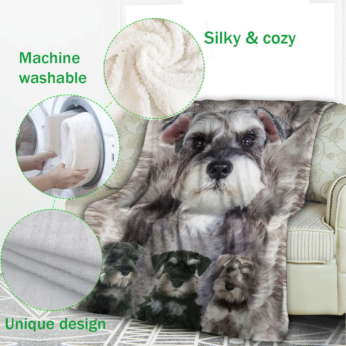 Miniature discount schnauzer blanket