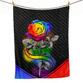 Ohaprints-Fleece-Sherpa-Blanket-Lgbt-Rose-Rosy-Love-Is-Love-Pride-Couples-Gift-Soft-Throw-Blanket-986-Fleece Blanket