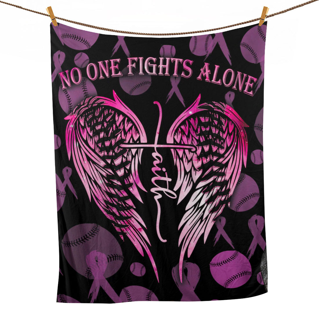 Ohaprints-Fleece-Sherpa-Blanket-Breast-Cancer-Awareness-Pink-Ribbon-Get-Well-Soon-Gifts-For-Women-Soft-Throw-Blanket-412-Fleece Blanket