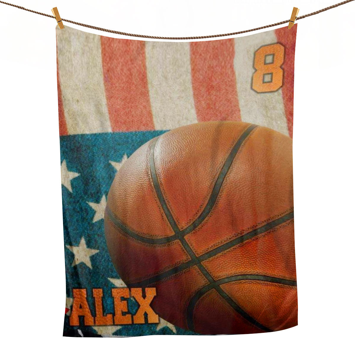 Ohaprints-Fleece-Sherpa-Blanket-Basketball-Gift-For-Son-Boy-Men-Custom-Personalized-Name-Number-Soft-Throw-Blanket-1003-Fleece Blanket