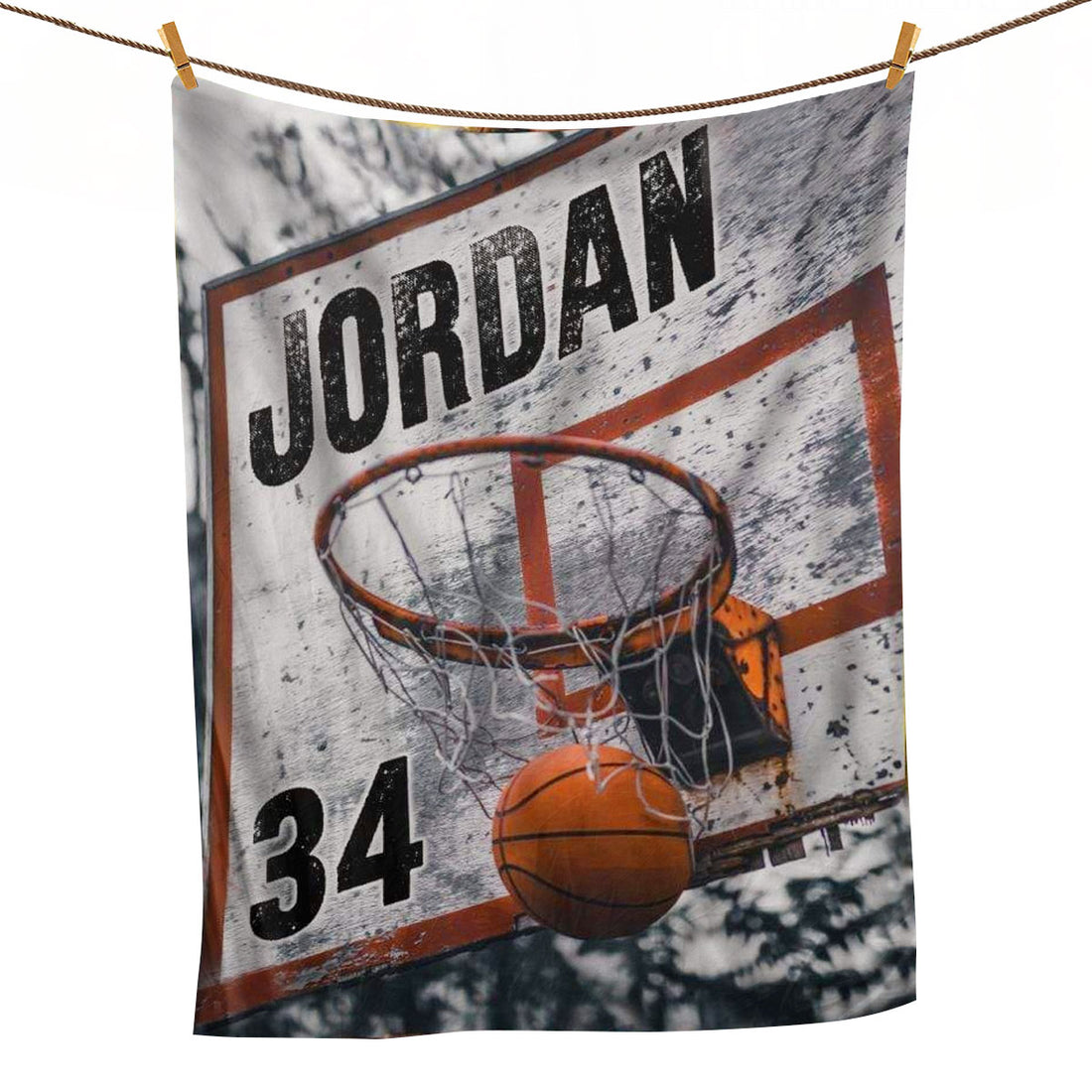 Ohaprints-Fleece-Sherpa-Blanket-Basketball-Gift-For-Son-Boy-Men-Custom-Personalized-Name-Number-Soft-Throw-Blanket-1004-Fleece Blanket