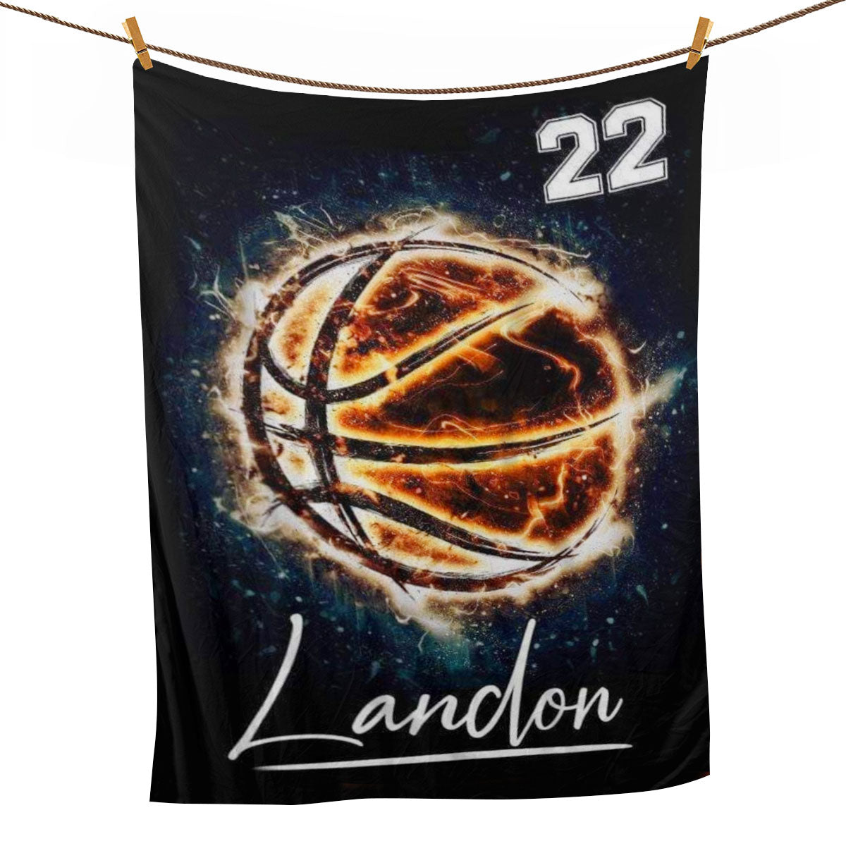 Ohaprints-Fleece-Sherpa-Blanket-Basketball-Gift-For-Son-Boy-Men-Custom-Personalized-Name-Number-Soft-Throw-Blanket-1011-Fleece Blanket