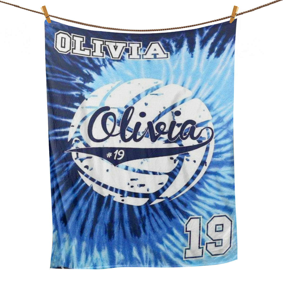 Ohaprints-Fleece-Sherpa-Blanket-Volleyball-Gift-For-Daughter-Girl-Custom-Personalized-Name-Number-Soft-Throw-Blanket-1036-Fleece Blanket