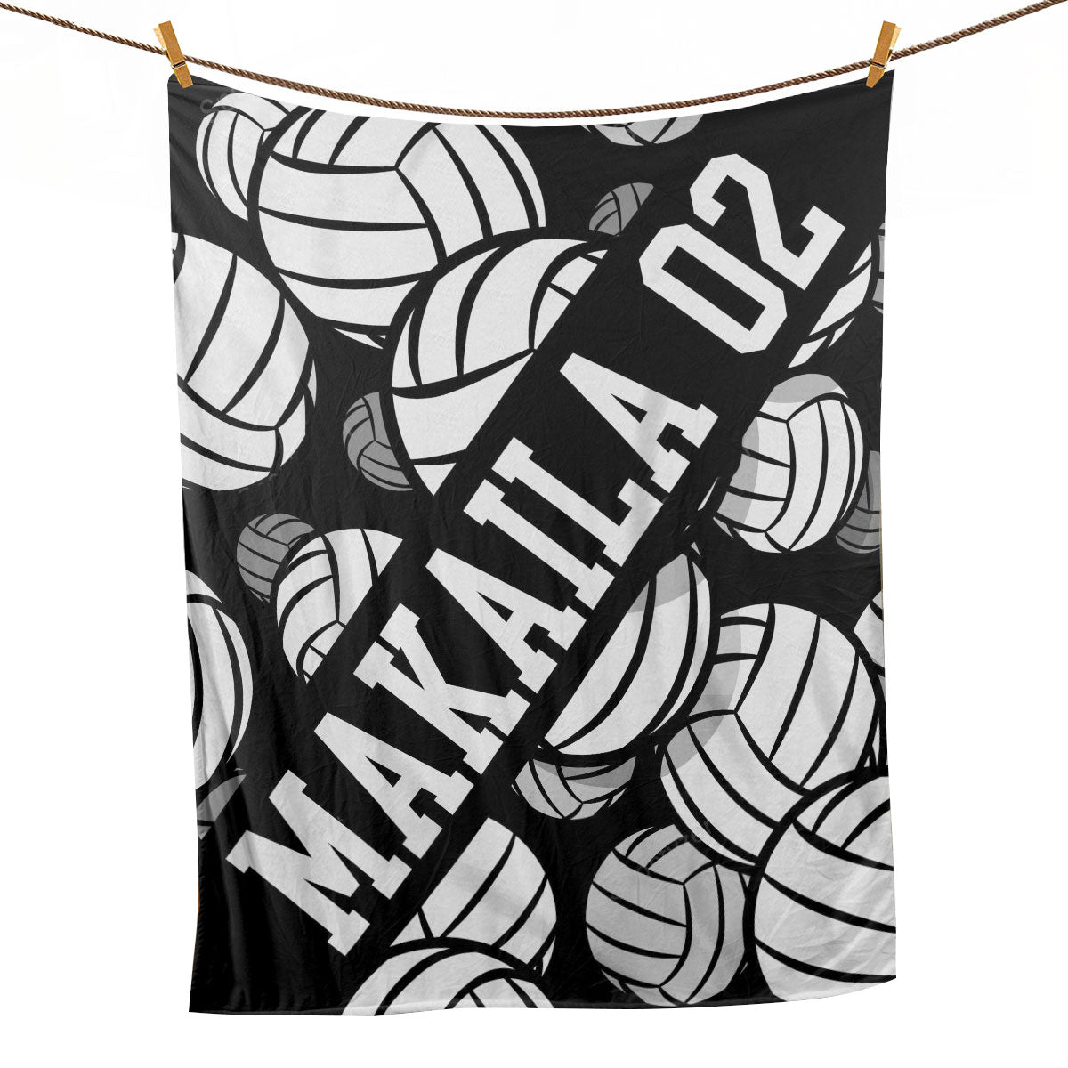 Ohaprints-Fleece-Sherpa-Blanket-Volleyball-Gift-For-Daughter-Girl-Custom-Personalized-Name-Number-Soft-Throw-Blanket-1041-Fleece Blanket