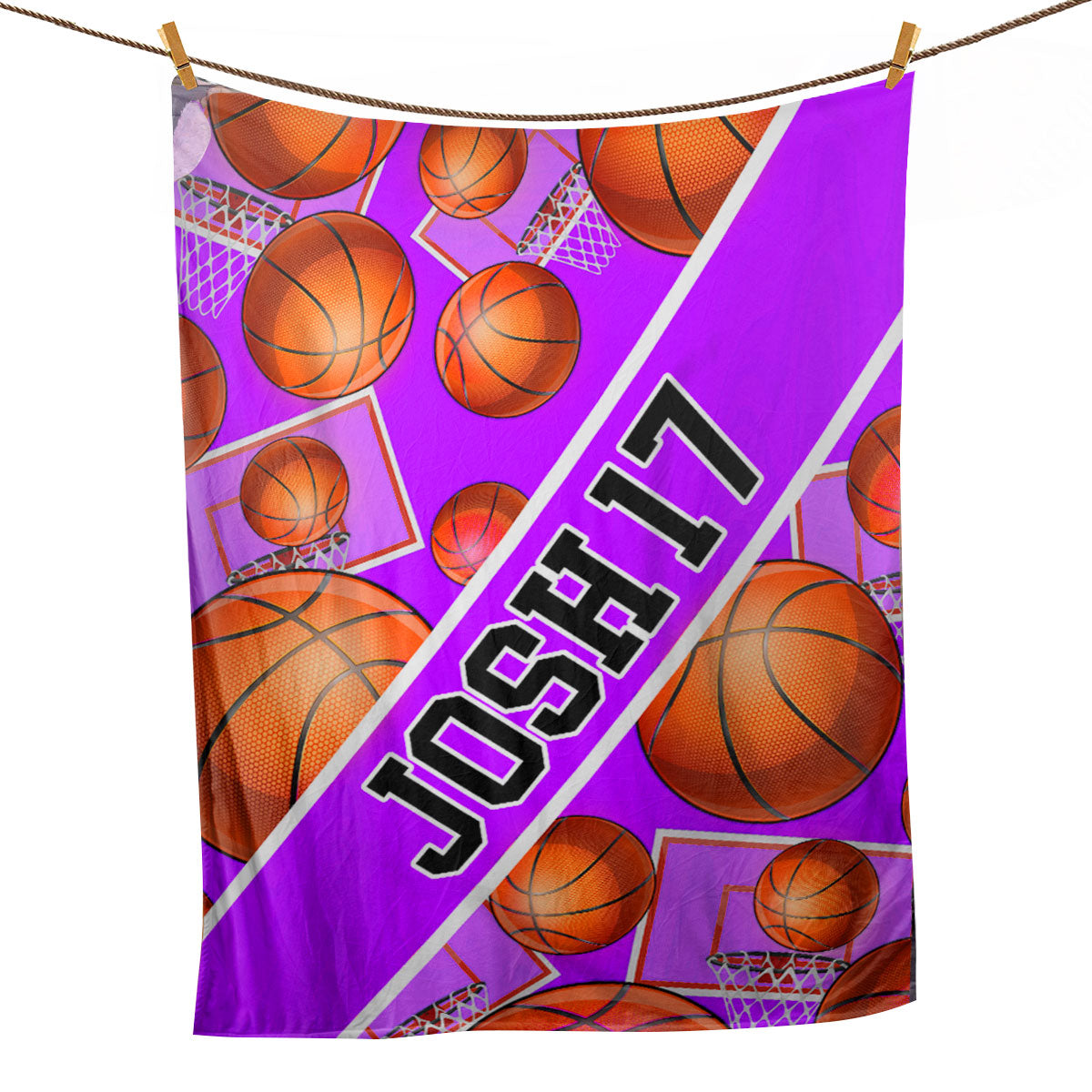 Ohaprints-Fleece-Sherpa-Blanket-Basketball-Gift-For-Son-Boy-Men-Custom-Personalized-Name-Number-Soft-Throw-Blanket-1055-Fleece Blanket